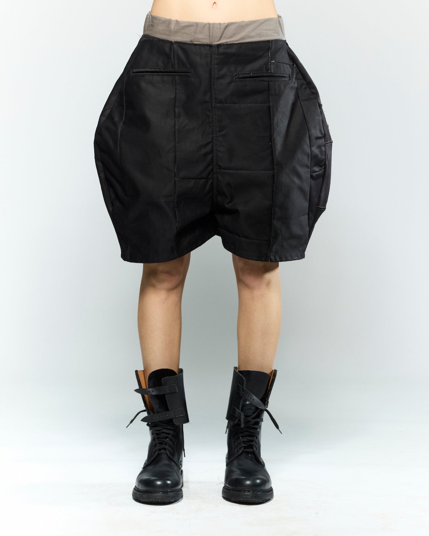SCARSTITCH PATCHWORK BUBBLE SHORTS