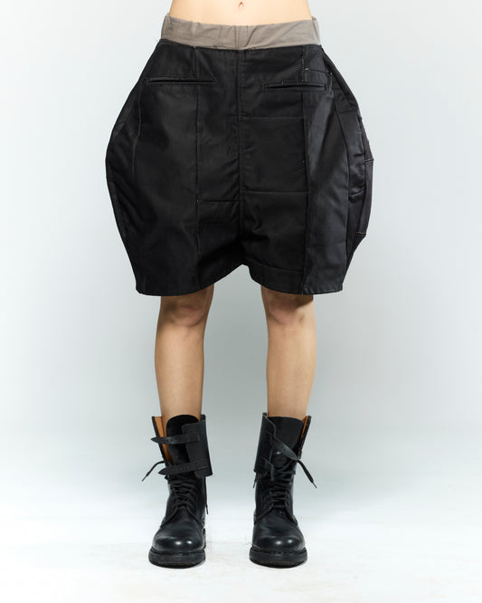SCARSTITCH PATCHWORK BUBBLE SHORTS