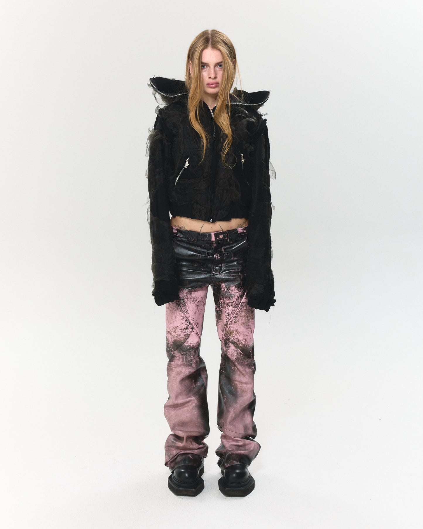 VARIGOEA PANTS (PAINTED PINK NAPPA LEATHER)