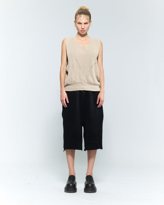 KNITTED BASKET SHORTS