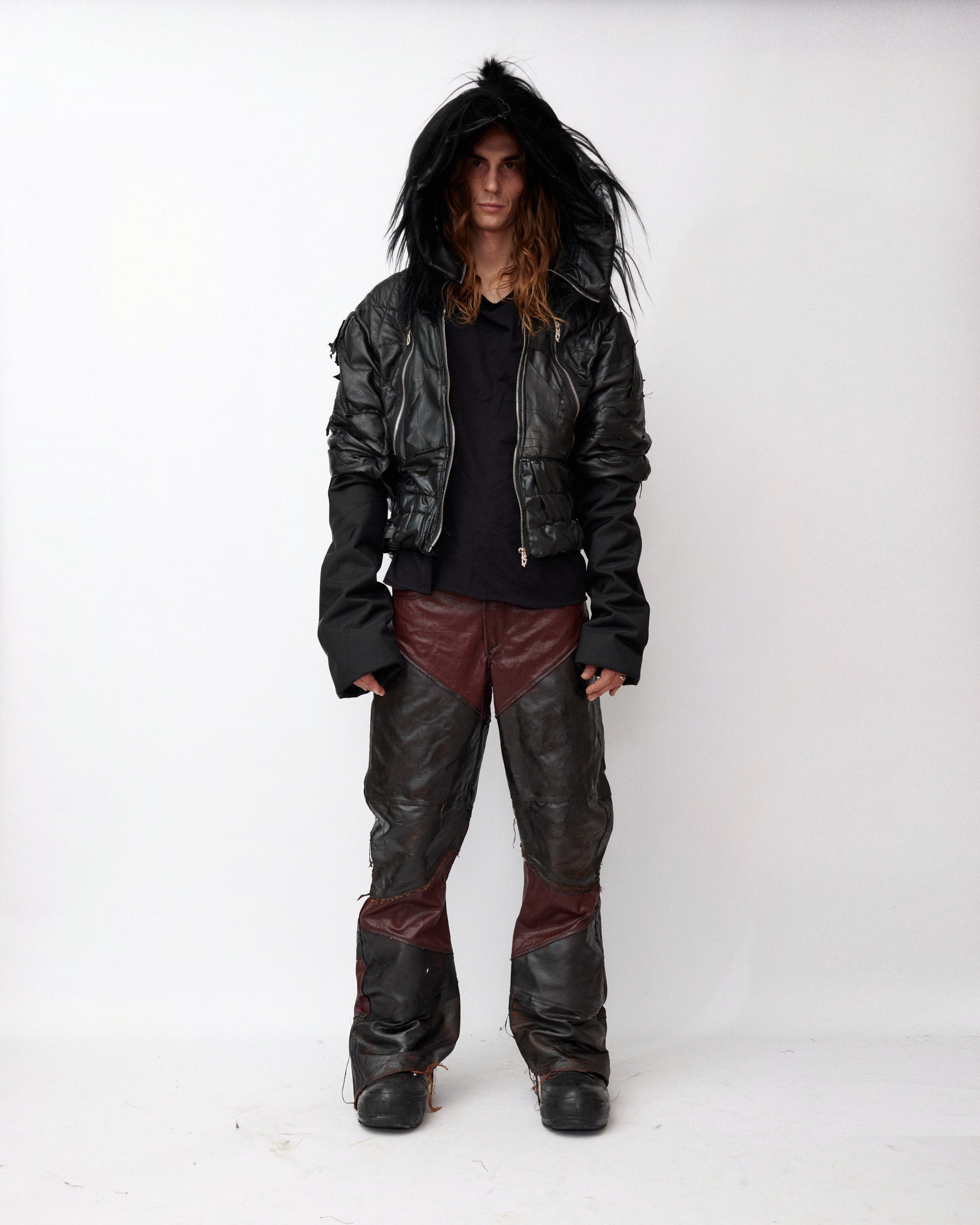 SWAMPGOD DRAGONCELLO CROPPED JACKET レザー SWAMPGOD DRAGONCELLO CROPPED JACKET レザー